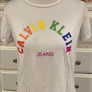 Calvin Klein Jeans Rainbow Font T-Shirt